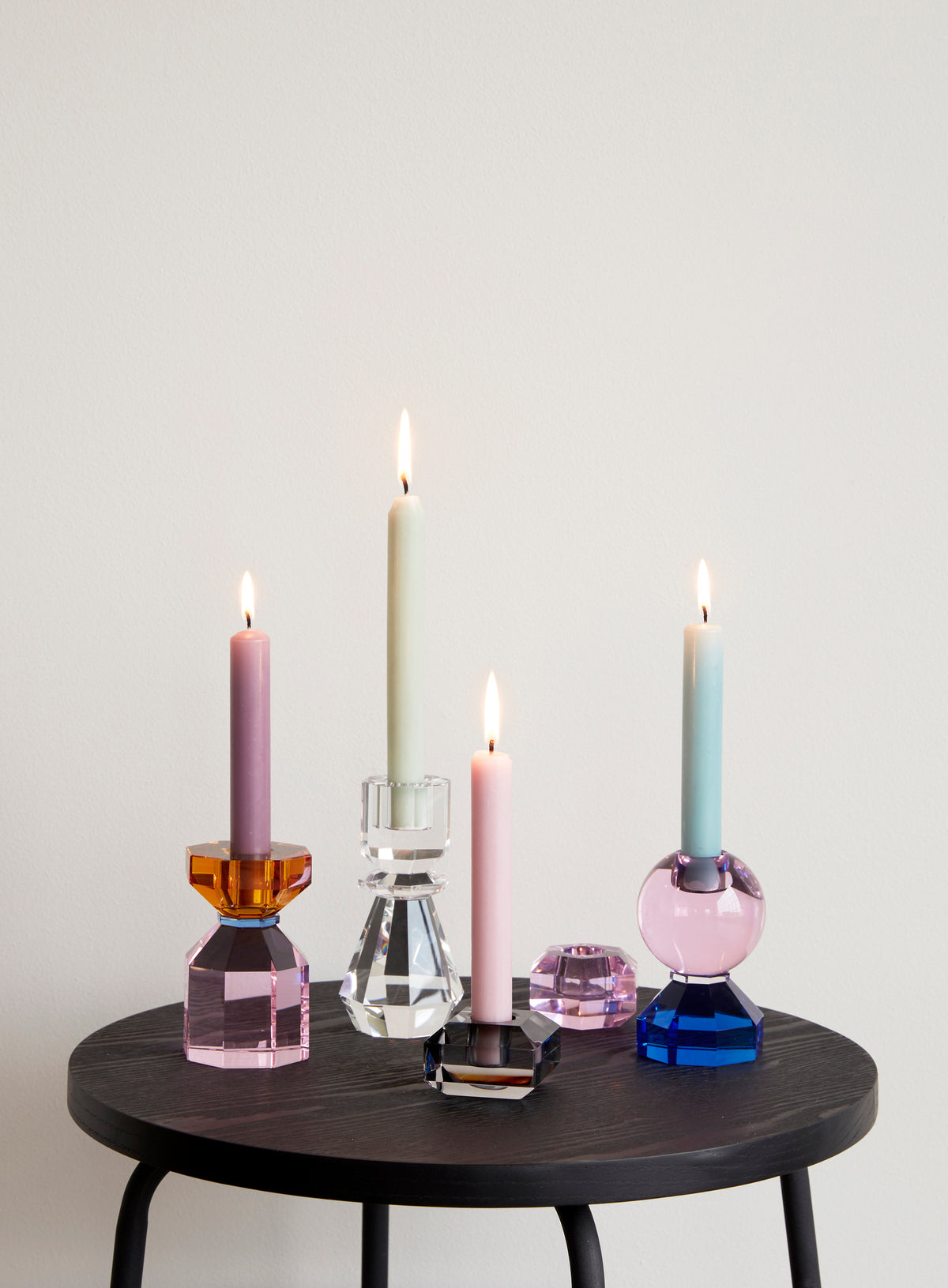 PolsterOase Möbel – Gem Kerzenhalter aus Kristallglas, 2er, Set – Ansicht 3