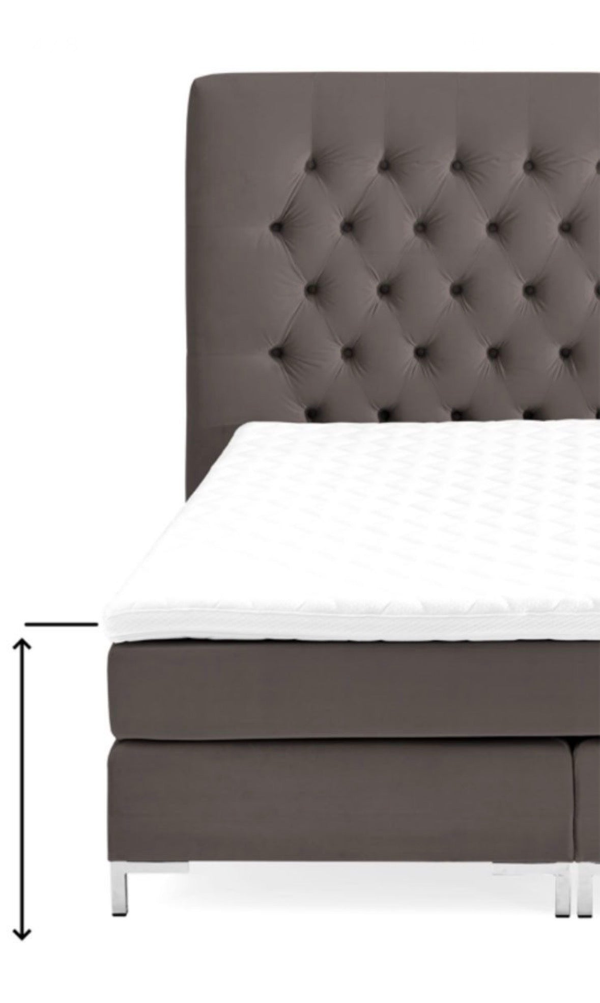 Boxbett / Bett 120x200cm inkl. Matratze in Anthrazit - POLSTEROASE