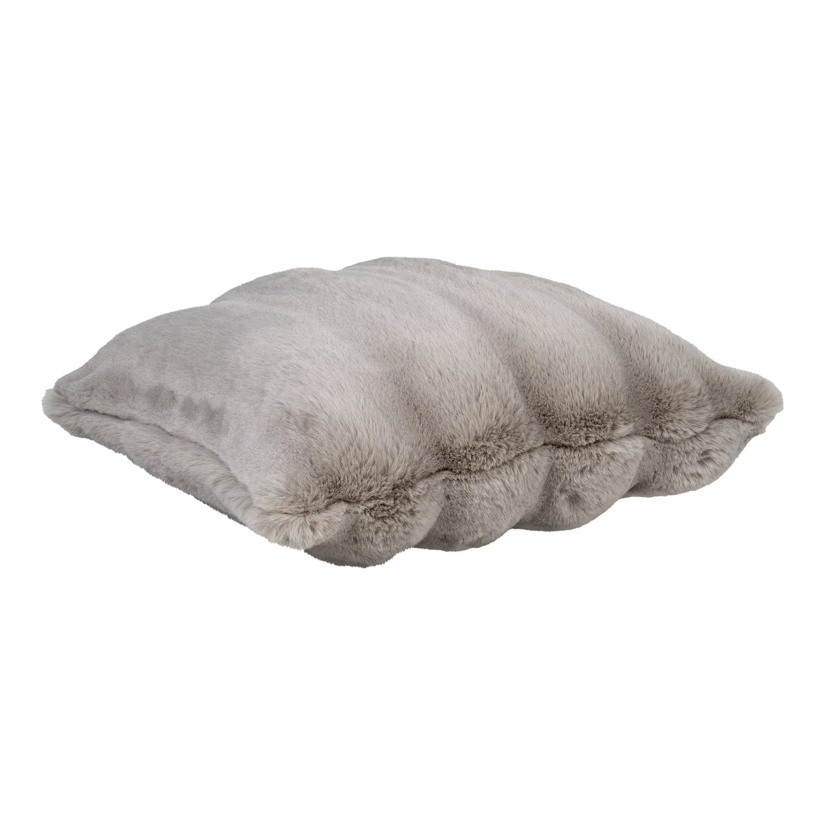 Galena Kissen – Kunstfell Grau, 45 × 45 cm