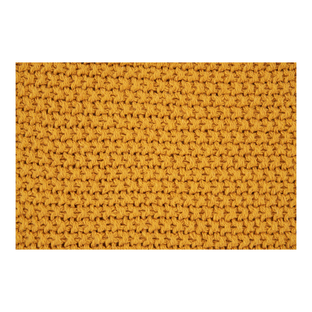 Santos Plaid – aus recycelter Baumwolle, ocker, 130 × 170 cm