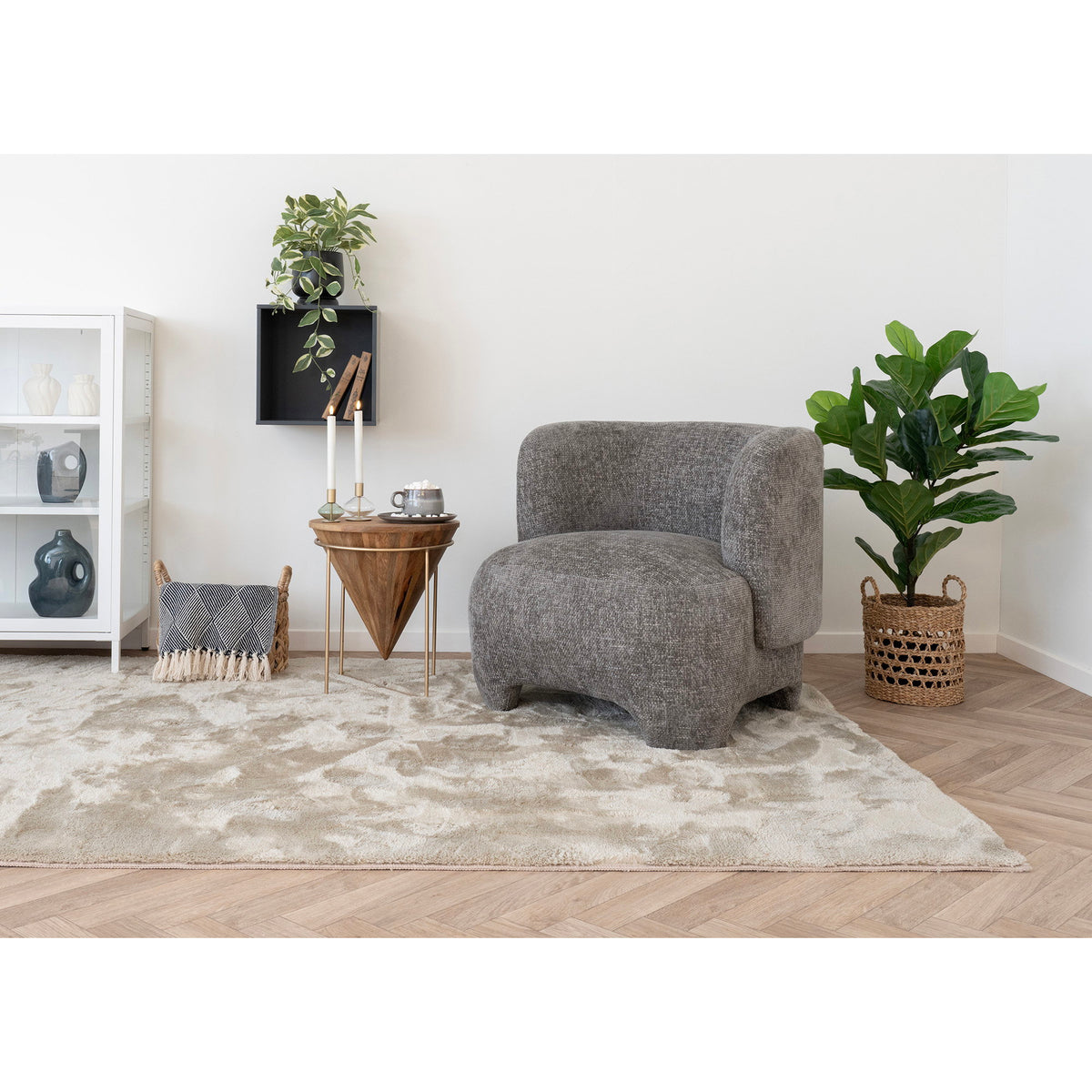 PolsterOase Möbel – Izmir Plaid aus recycelter Baumwolle, Blau, 130 × 180 cm – Ansicht 4
