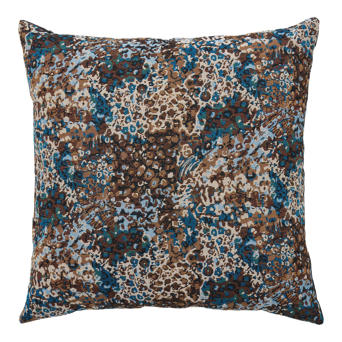 Blossom Kissen, Blau/Braun