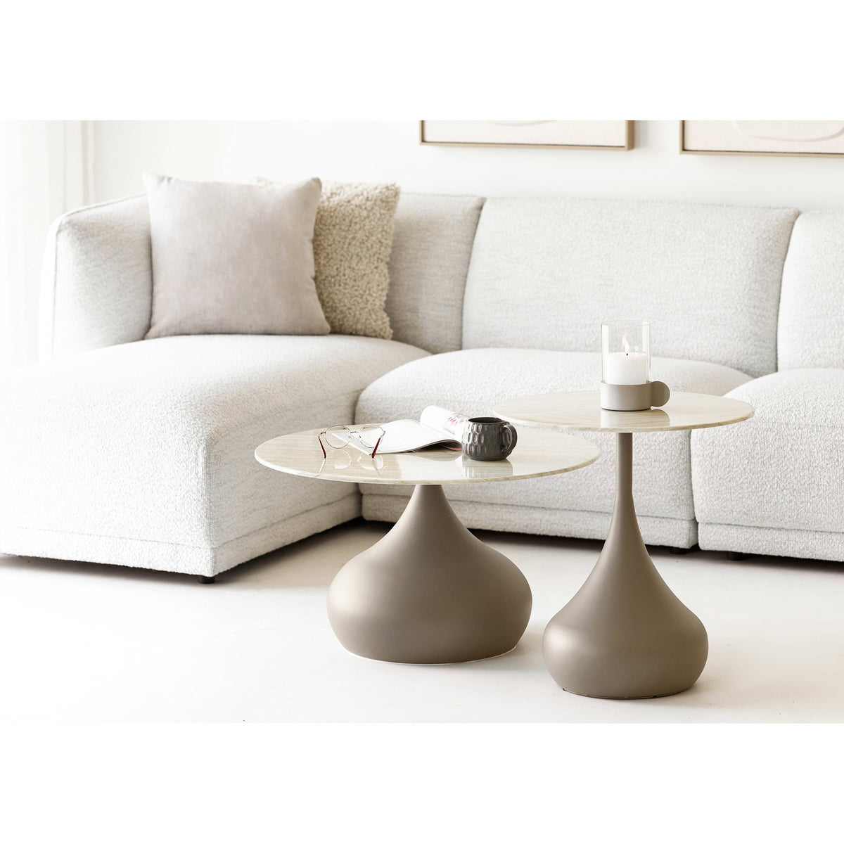 Leros Kissen – beige 45 × 45 cm