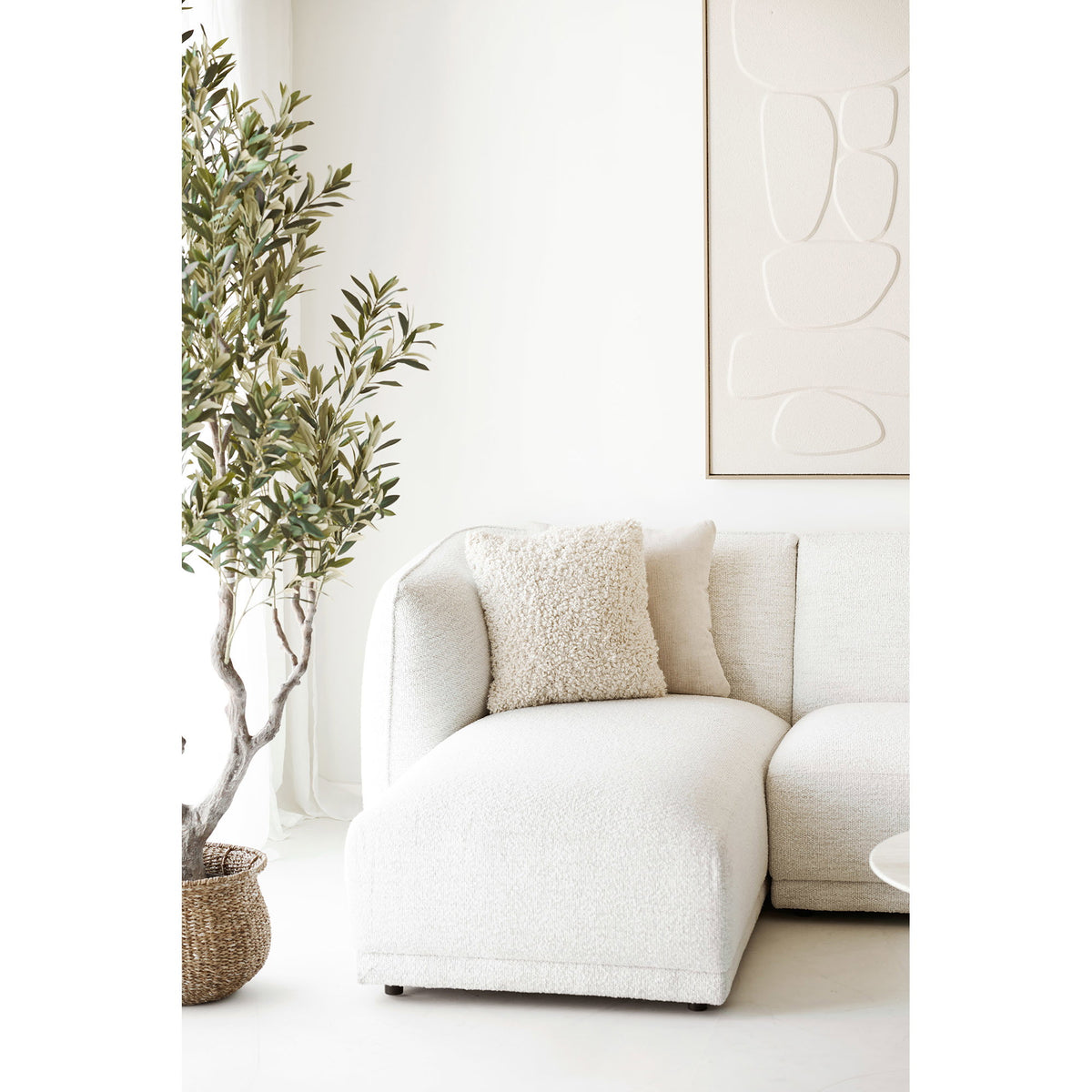 Leros Kissen – beige 45 × 45 cm