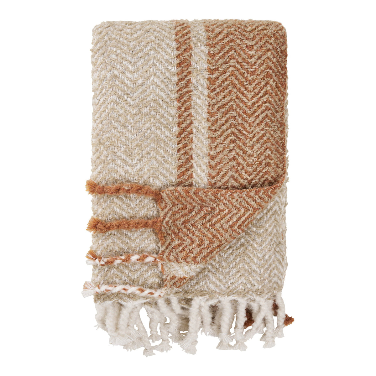 Almora Plaid, Beige/Goldorange