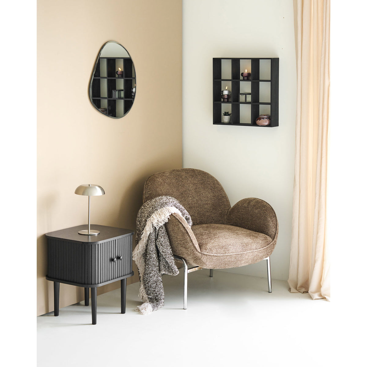 Sira Plaid, Beige/Braun