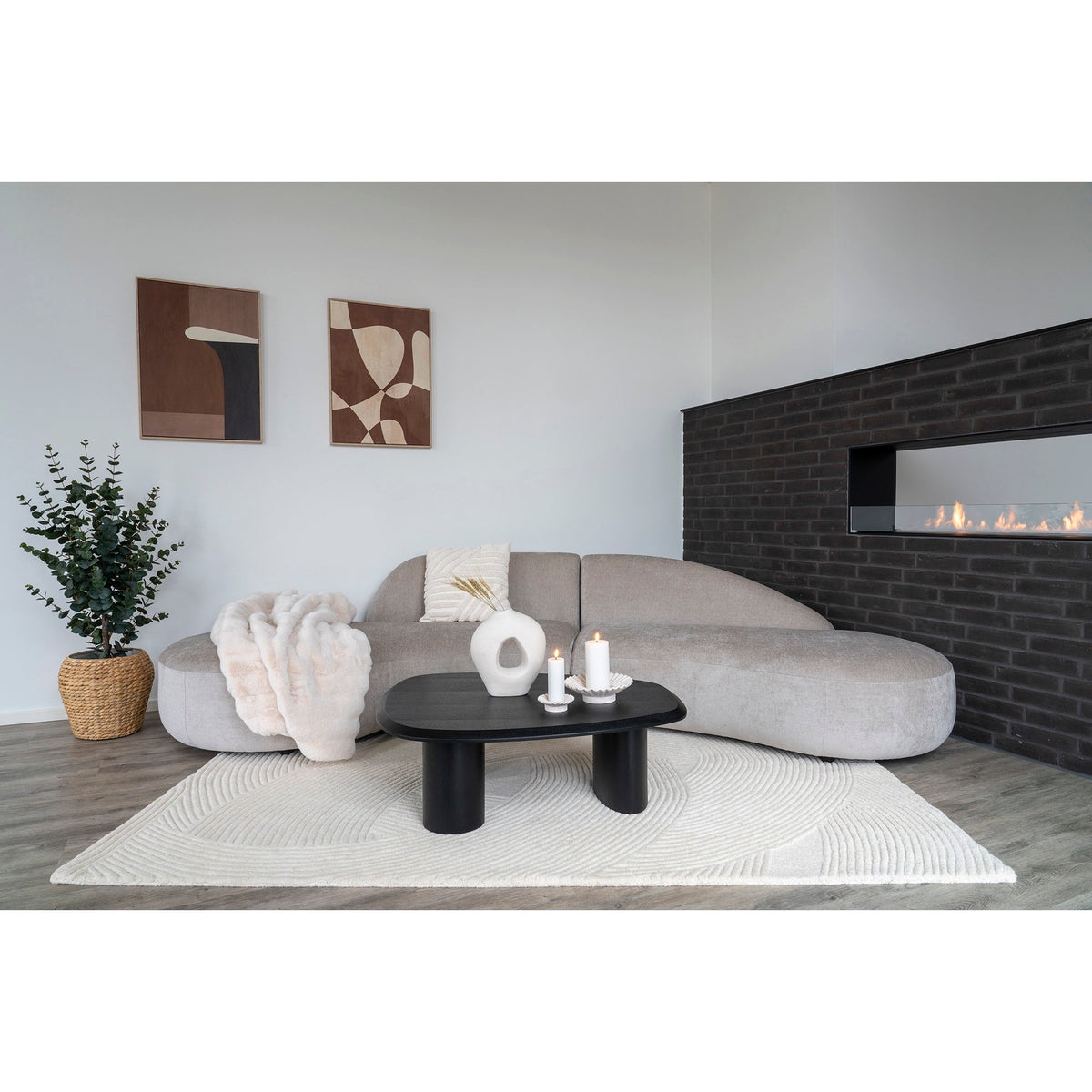 Pune Teppich, Elfenbein