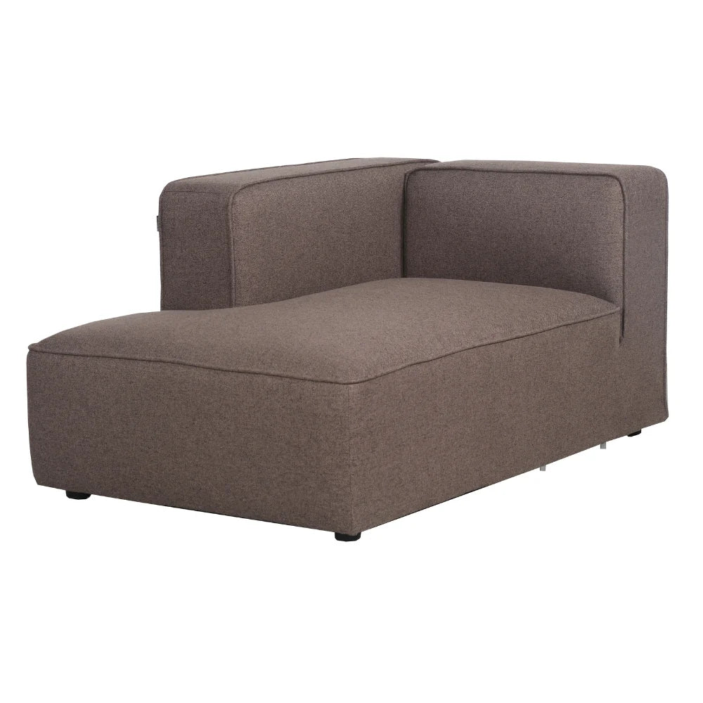 Benne Chaiselonge Modul Links in Braun, 95x144 cm | PolsterOase