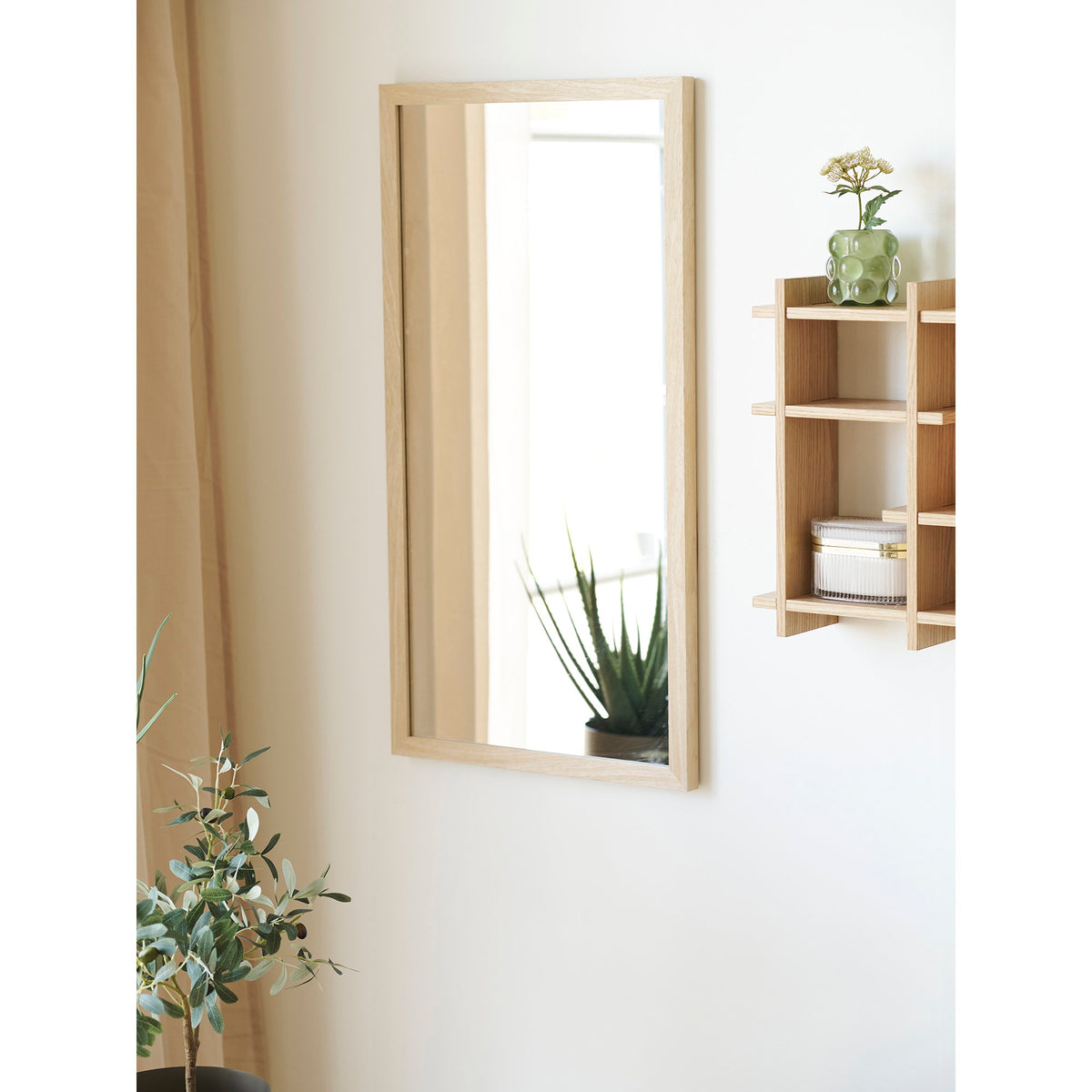 Scottsdale Wandspiegel – Holzrahmen, natur, 45 × 75 cm