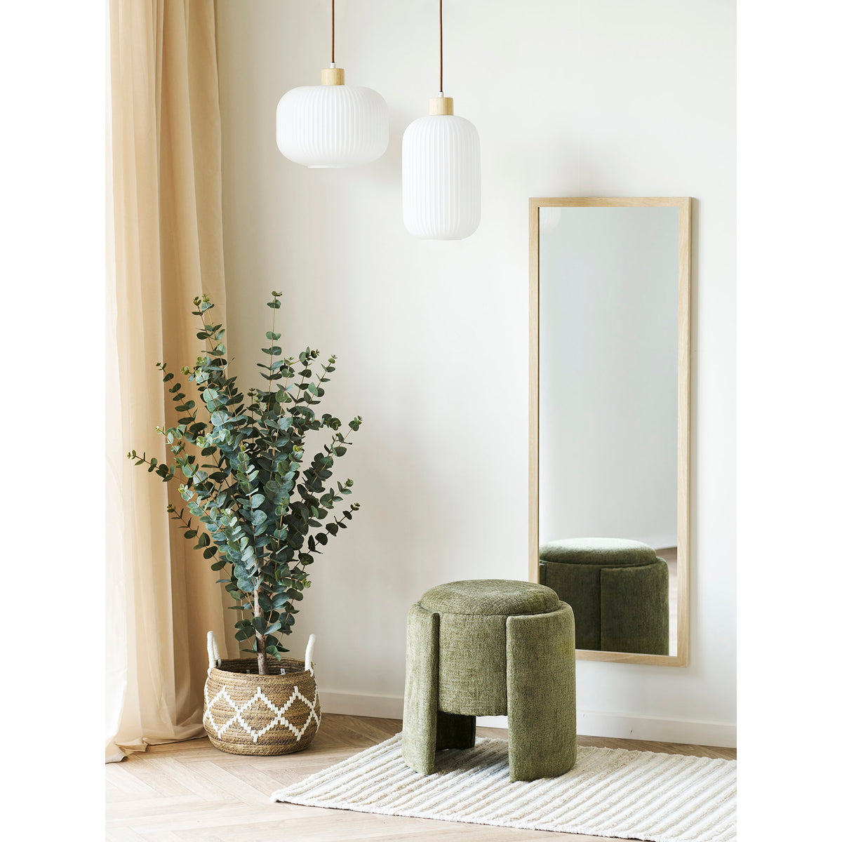 PolsterOase Möbel – Scottsdale Wandspiegel aus Glas, Natur, 45 × 110 cm – Ansicht 5