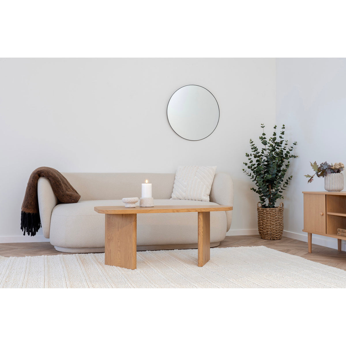 Jersey Spiegel – Stahl Schwarz, rund Ø 60 cm