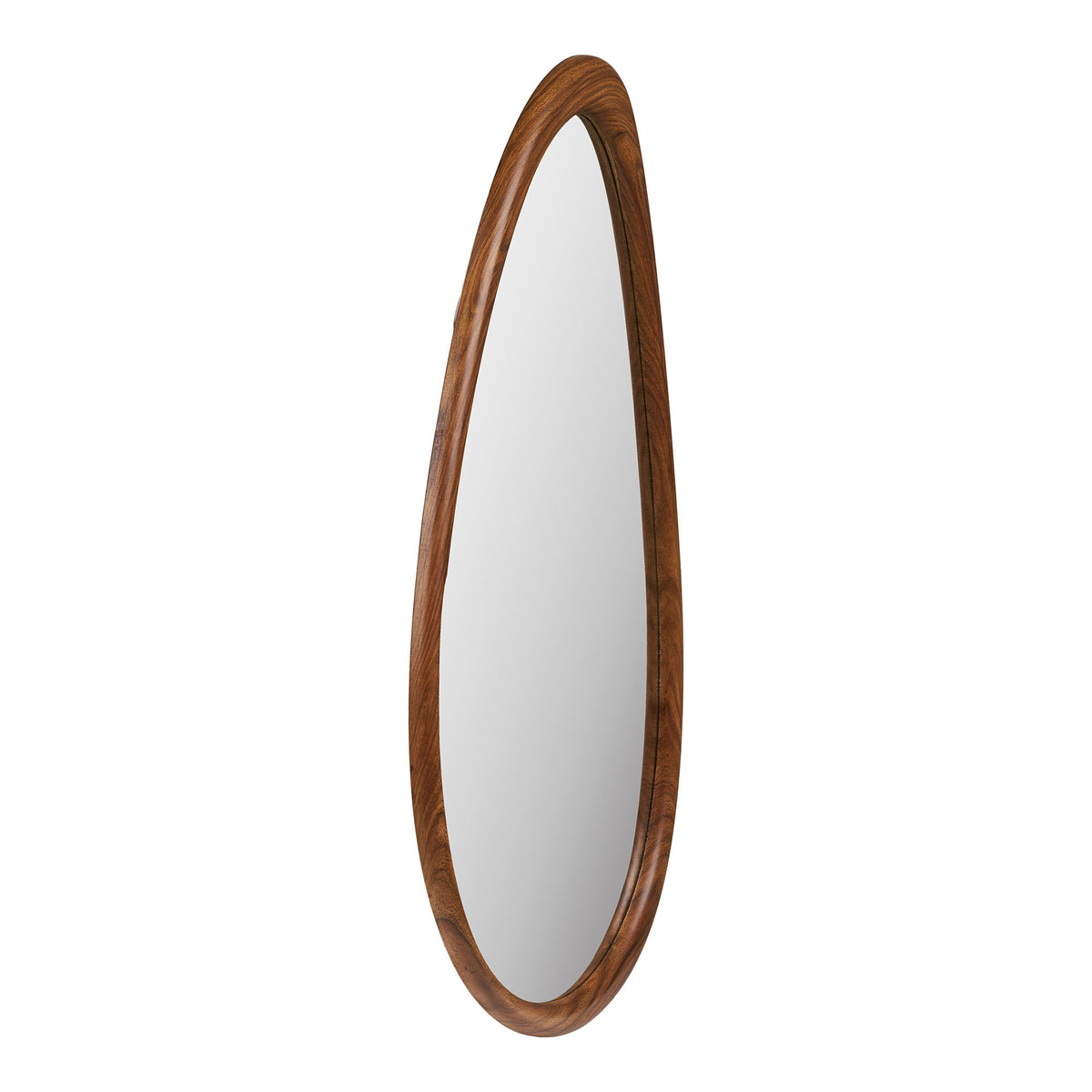 Luxon Spiegel – organische Form, Holzoptik, 50 × 80 cm