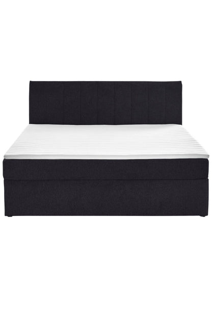 Boxbett / Boxspringbett 180x200cm mit Matratze in Schwarz - POLSTEROASE
