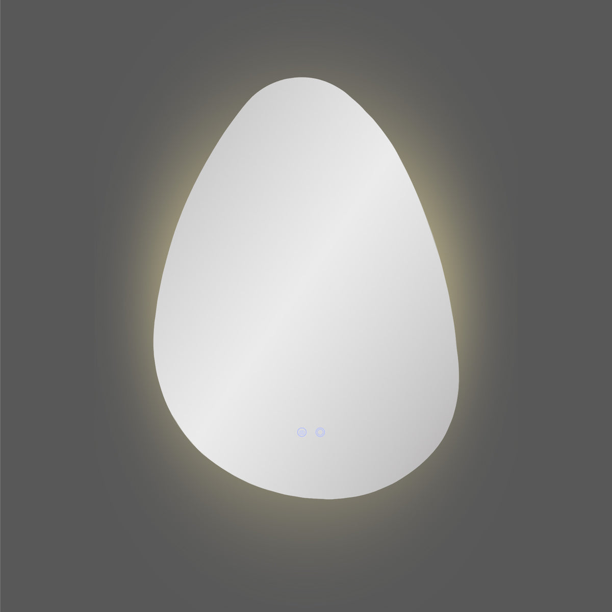 Kiama LED-Spiegel – organische Form, Anti-Beschlag, 58 × 80 cm
