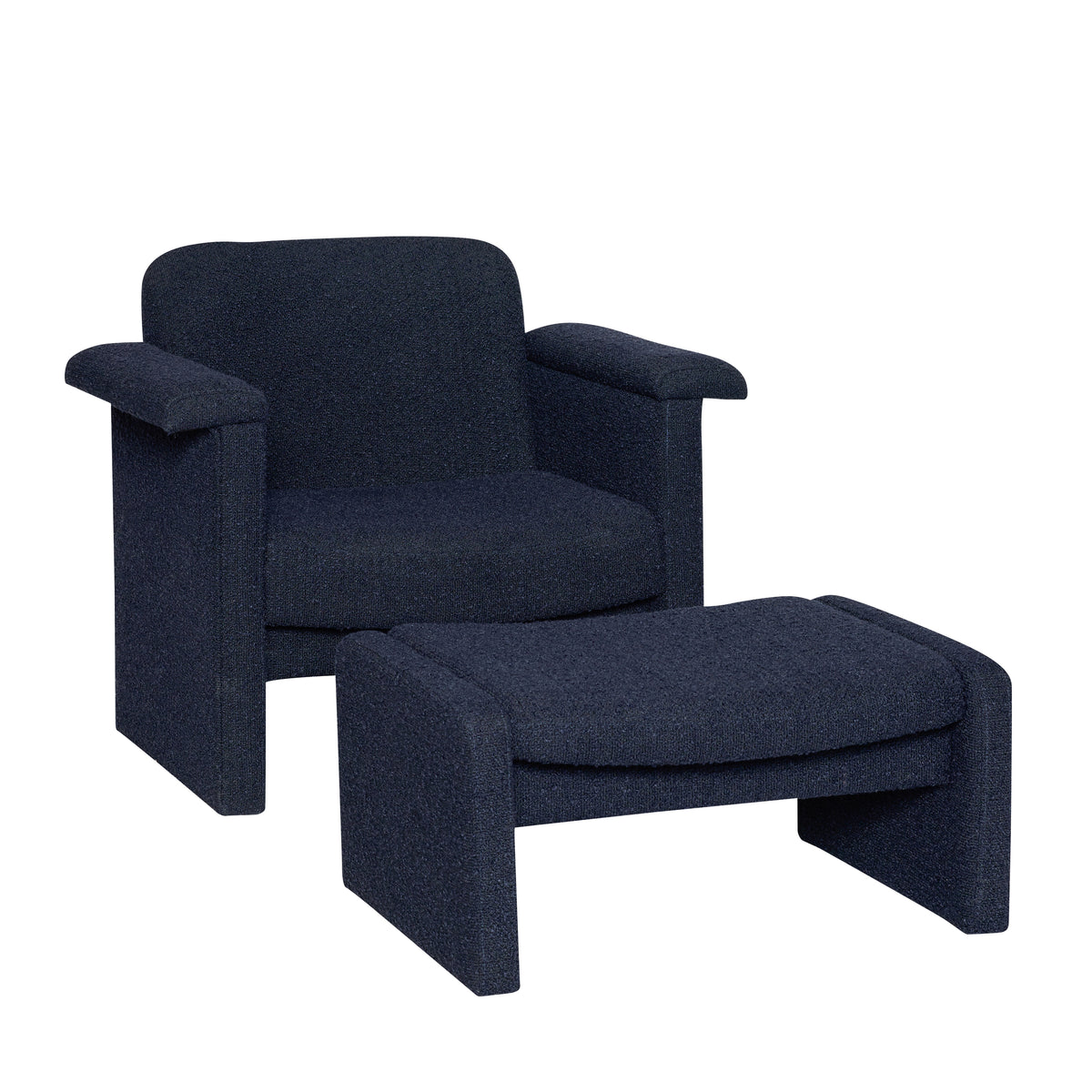 PolsterOase Möbel – Softy Lounge Sessel Dunkelblau (2er Set) – Ansicht 3