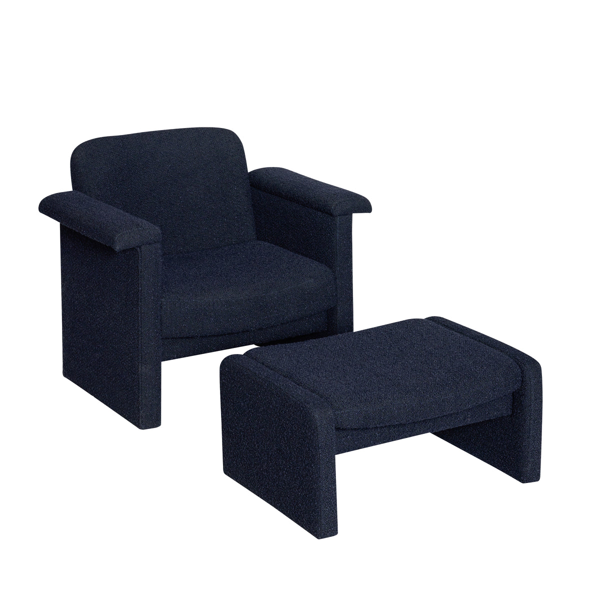 PolsterOase Möbel – Softy Lounge Sessel Dunkelblau (2er Set) – Ansicht 7