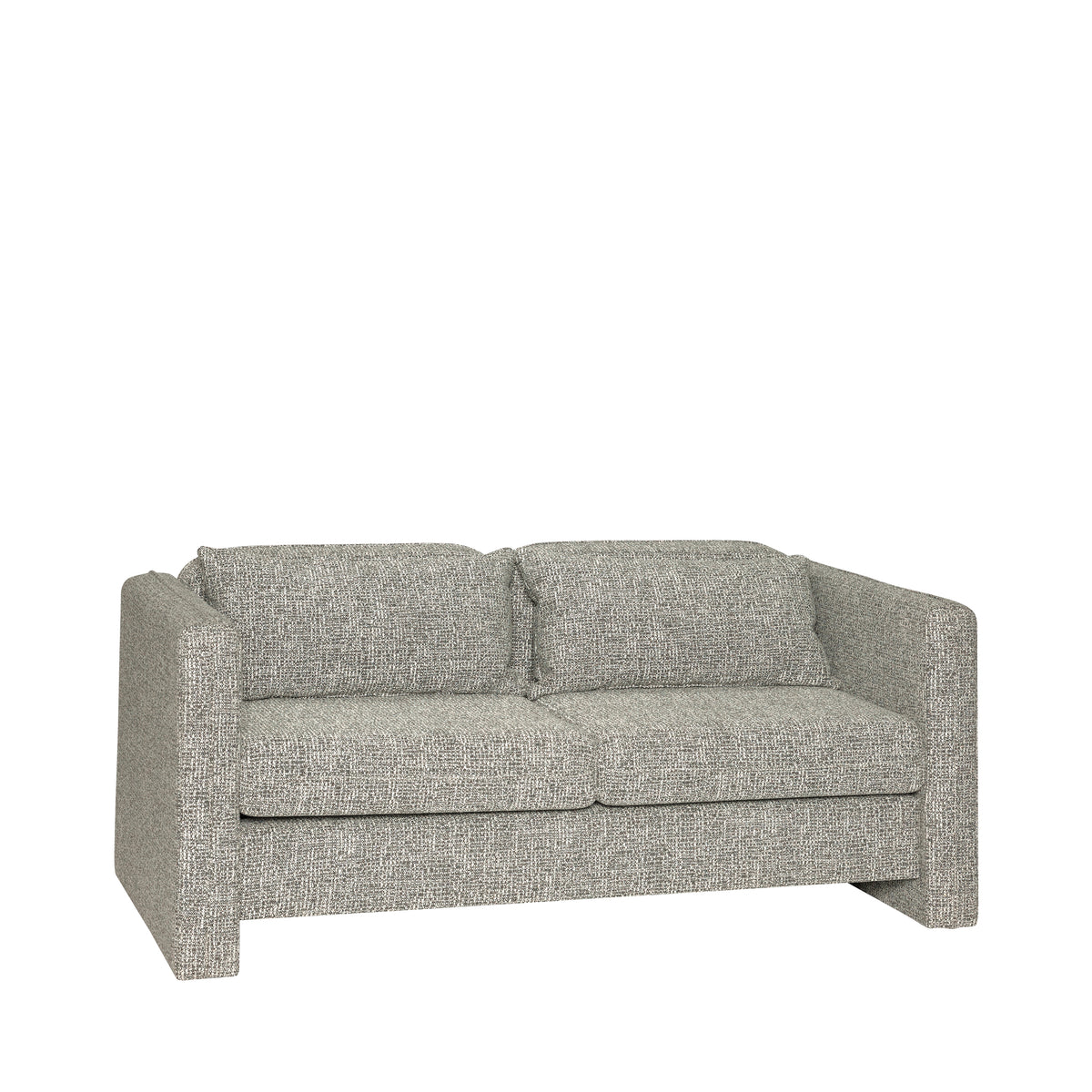 PolsterOase Möbel – Soba Sofa mit Melange, Stoffbezug, Hellgrau
