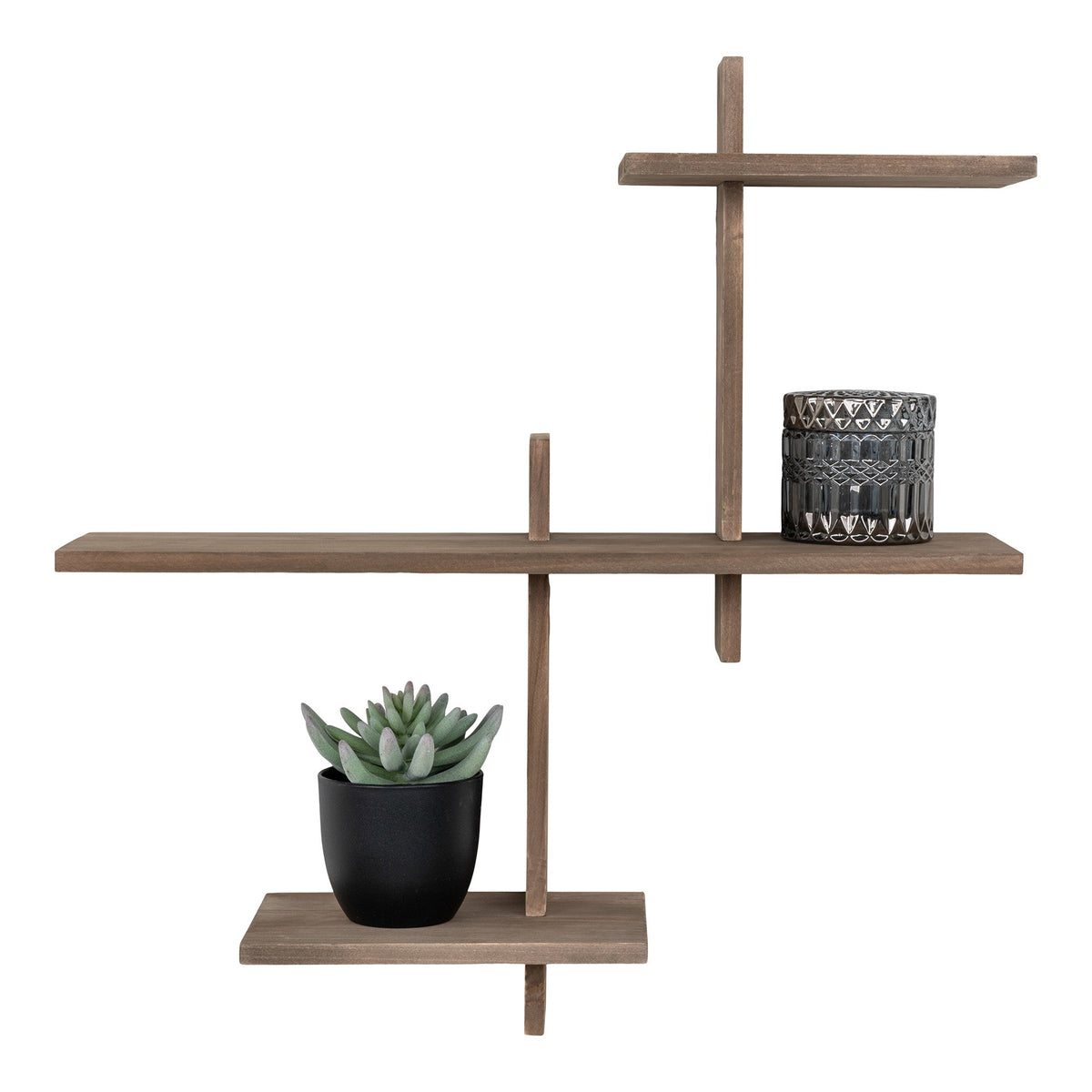 PolsterOase Möbel – Gavi Wandregal aus Kiefernholz, Natur, 55 × 55 cm – Ansicht 4