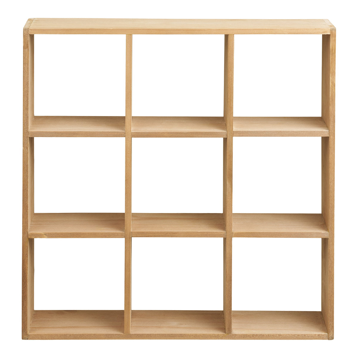 Moss Wandregal aus Kiefernholz, Natur, 46 × 10 × 46 cm