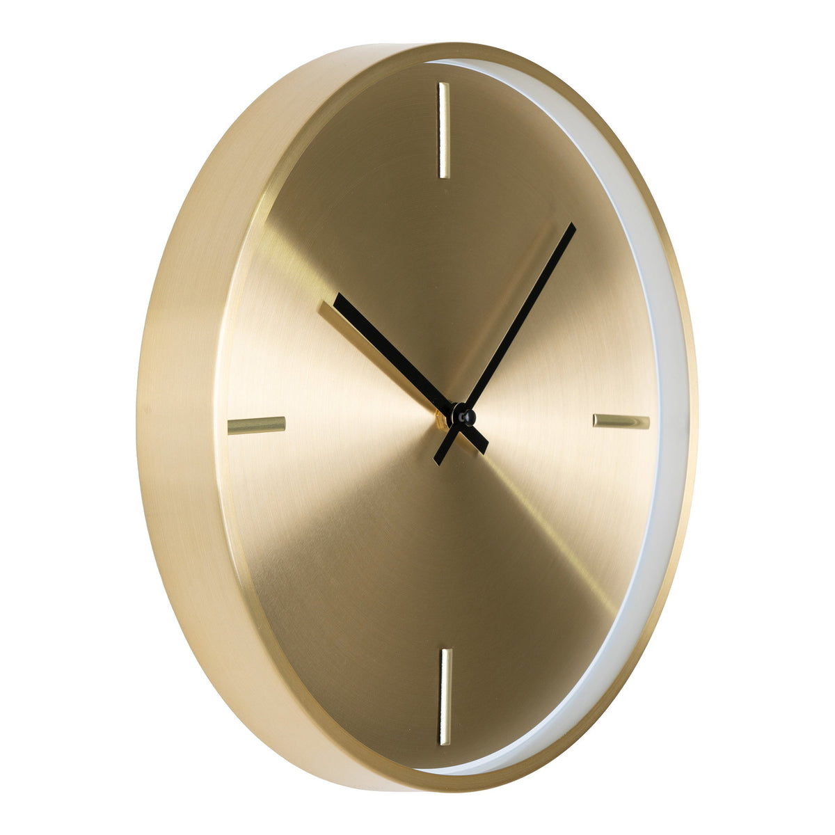 PolsterOase Möbel – Istanbul Wanduhr aus Aluminium mit leisem Uhrwerk, Gold, Ø 30 cm – Ansicht 2