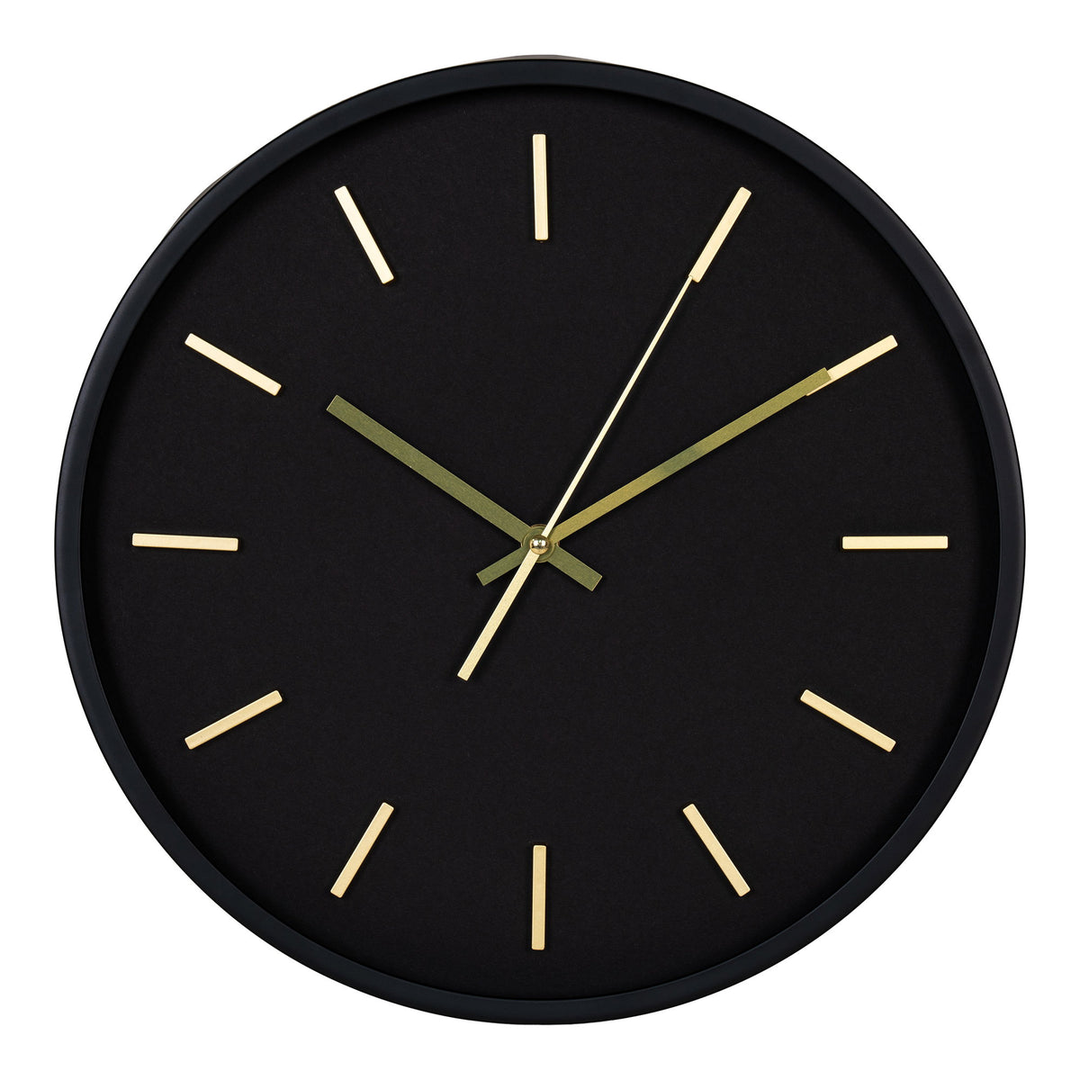 PolsterOase Möbel – Kensington Wanduhr mit leisem Uhrwerk, Schwarz, Ø 35 cm