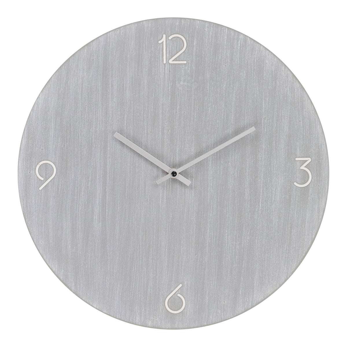 PolsterOase Möbel – Ravenna Wanduhr mit leisem Uhrwerk, Hellgrau, Ø 40 cm