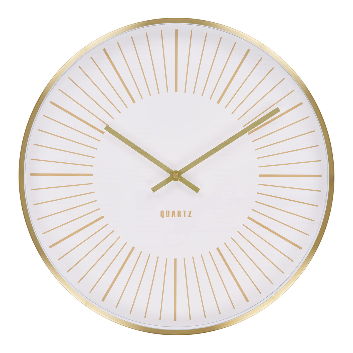 PolsterOase Möbel – Takamaka Wanduhr aus Aluminium und Glas, Gold, Ø 40 cm