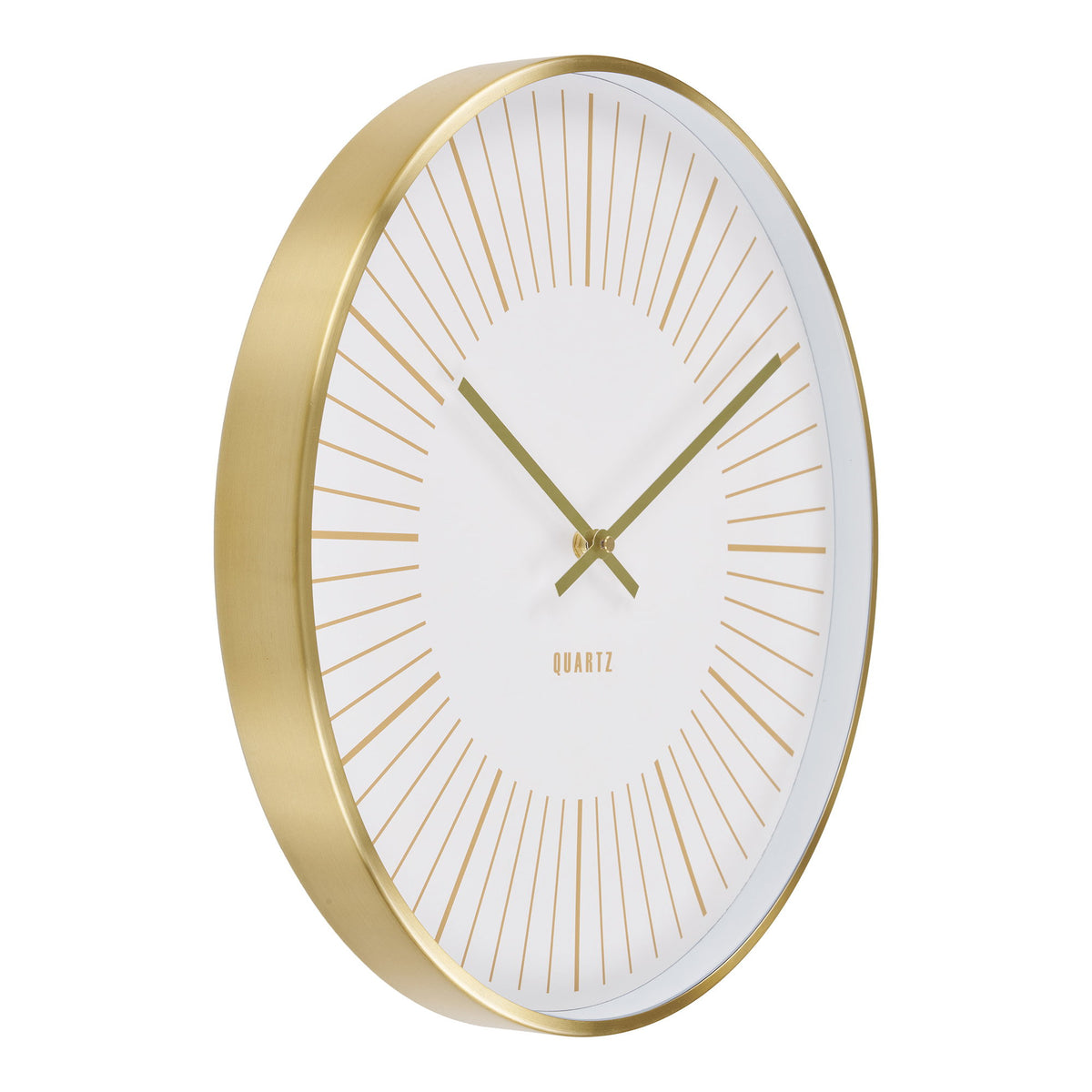 PolsterOase Möbel – Takamaka Wanduhr aus Aluminium und Glas, Gold, Ø 40 cm – Ansicht 2