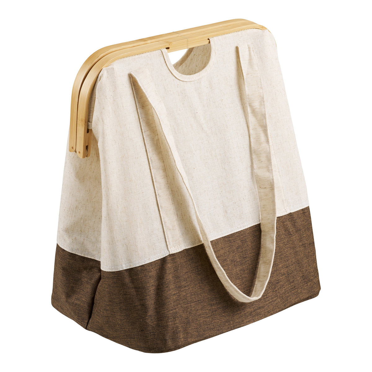 Noto Wäschebeutel, Offwhite/Braun