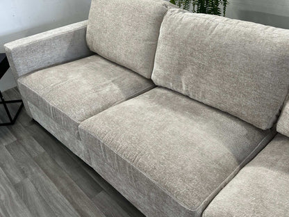 XXL Ecksofa L - Form in Teddy Creme / Beige - POLSTEROASE