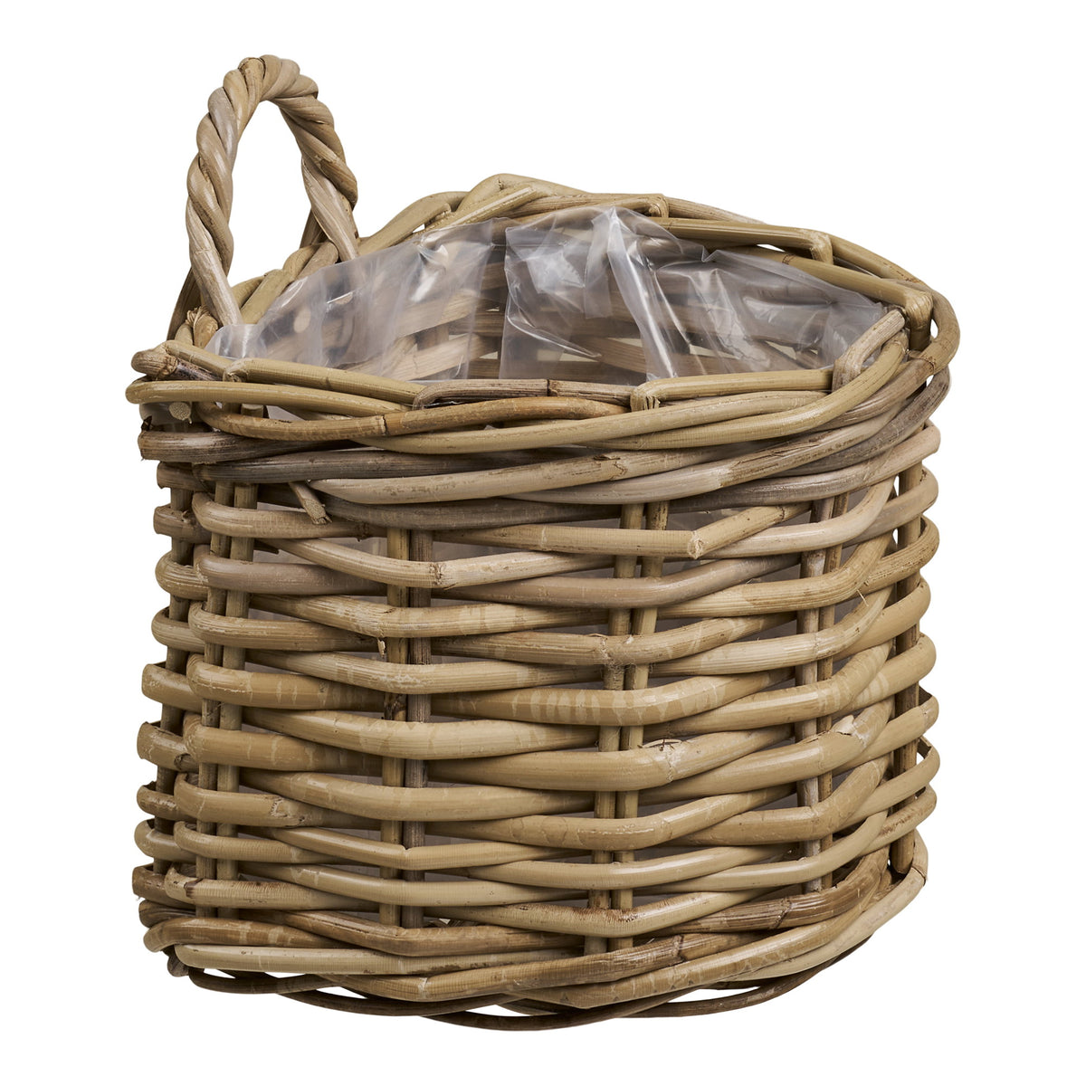 PolsterOase Möbel – Keli Aufbewahrungskorb aus Kubu, Rattan, Natur, 37 × 23 × 27 cm