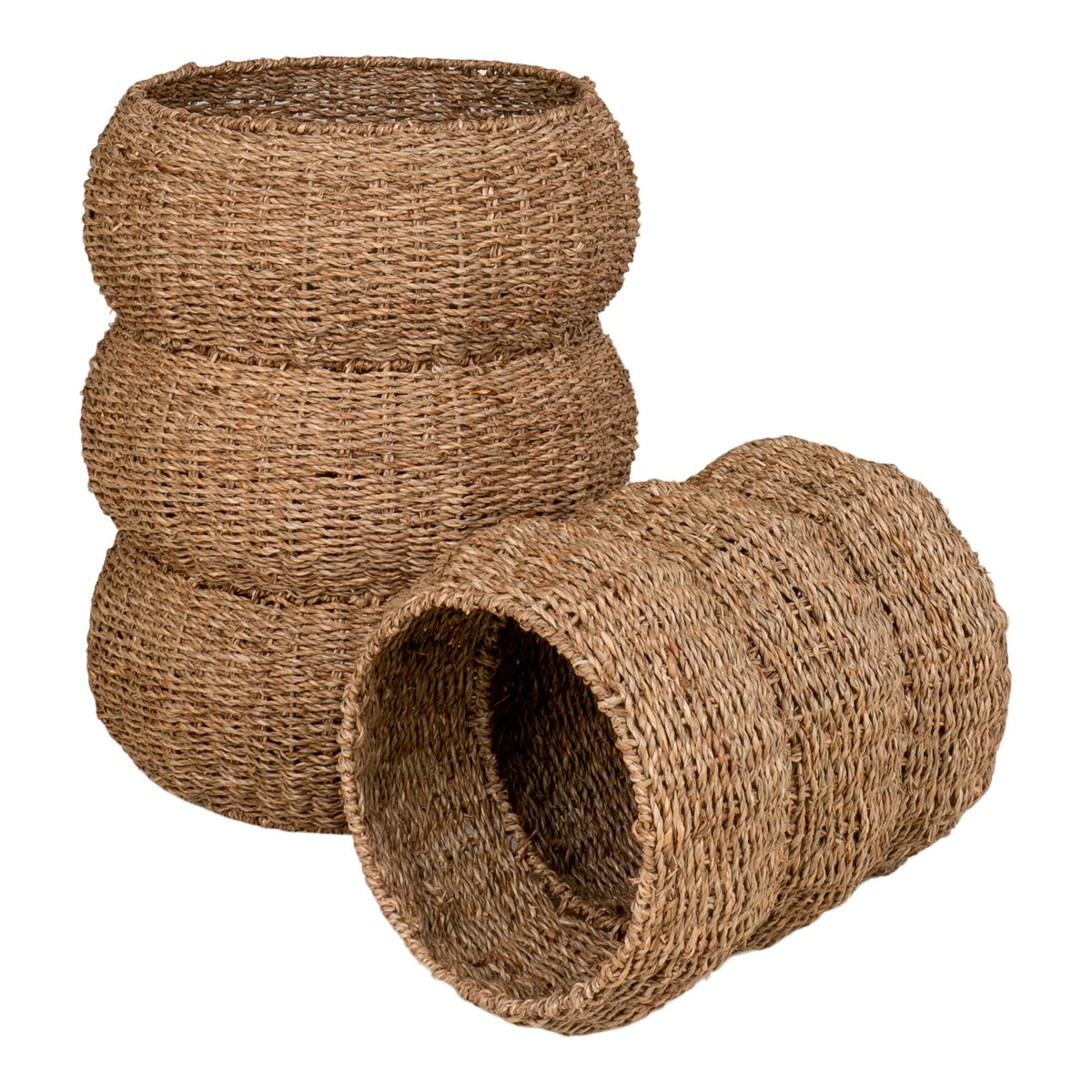 Sarbas Körbe – Körbe aus Seegras, natur, 2er-Set
