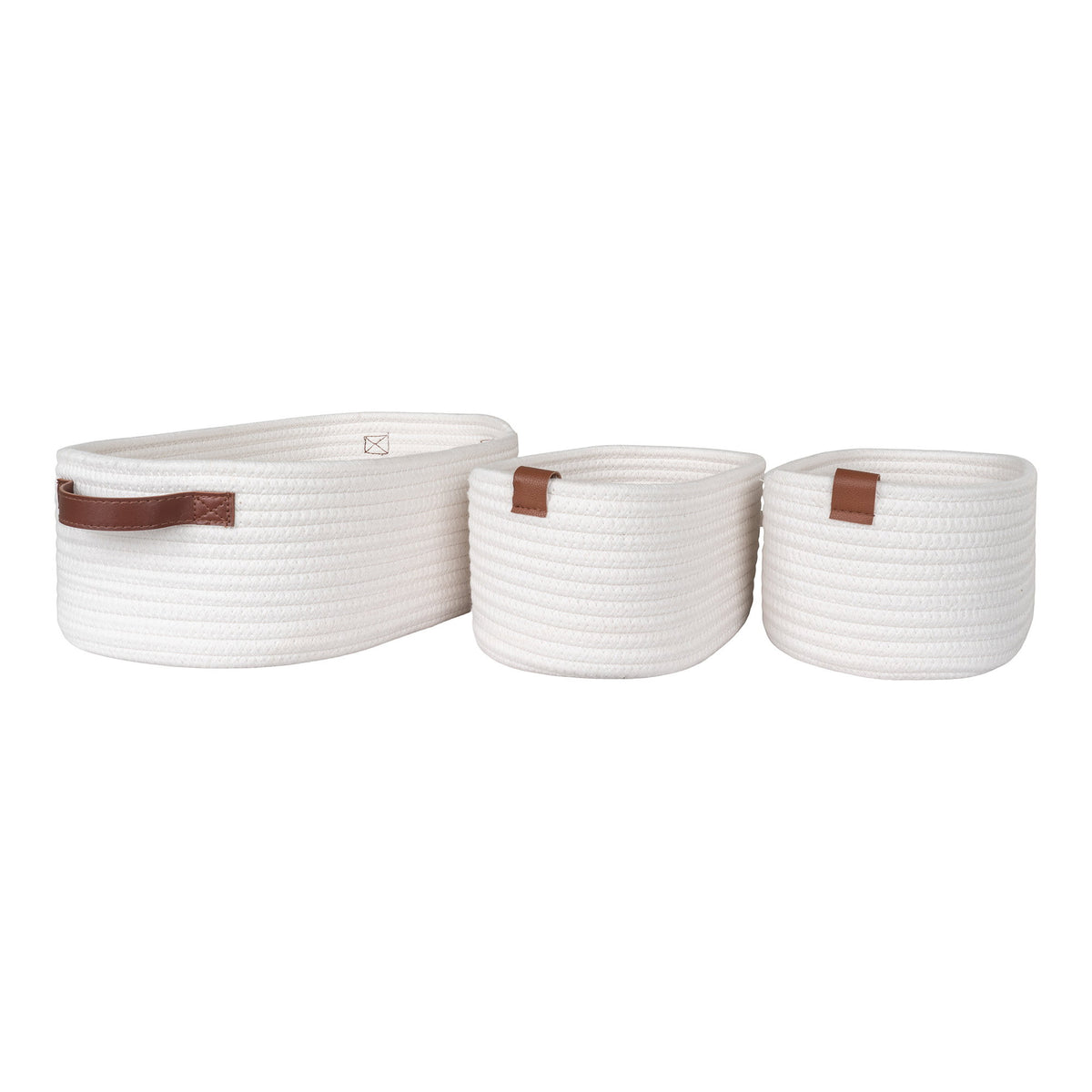 Jarana Aufbewahrungskörbe, Weiß, 3er-Set