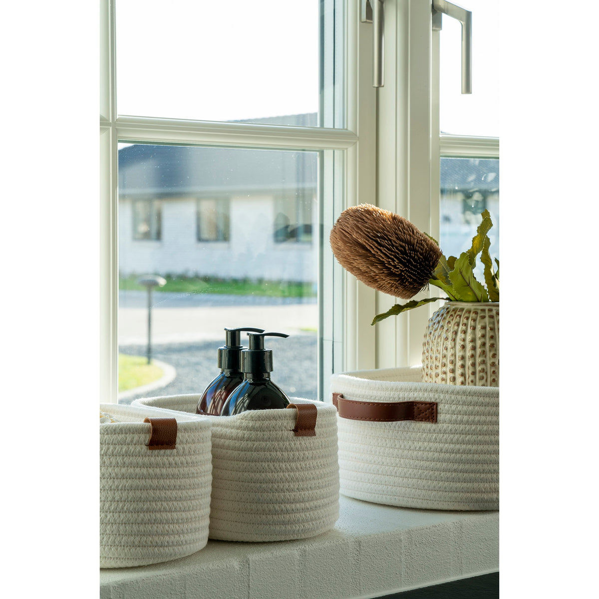 Jarana Aufbewahrungskörbe, Weiß, 3er-Set