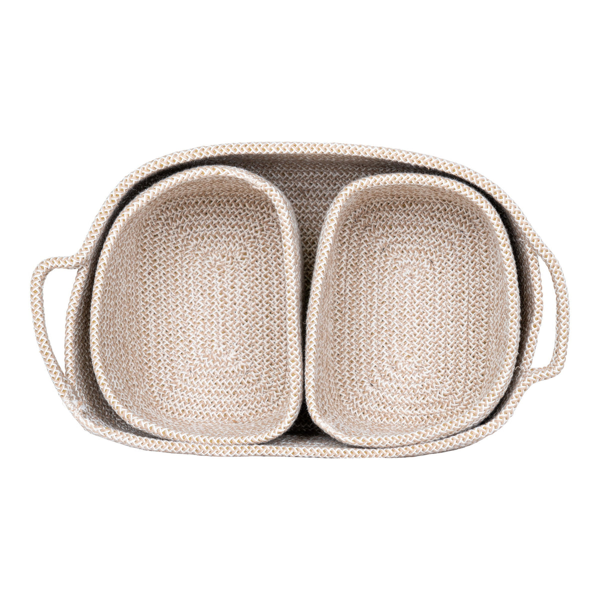 PolsterOase Möbel – Teixo Körbe aus Baumwolle, 3er, Set, Beige – Ansicht 3