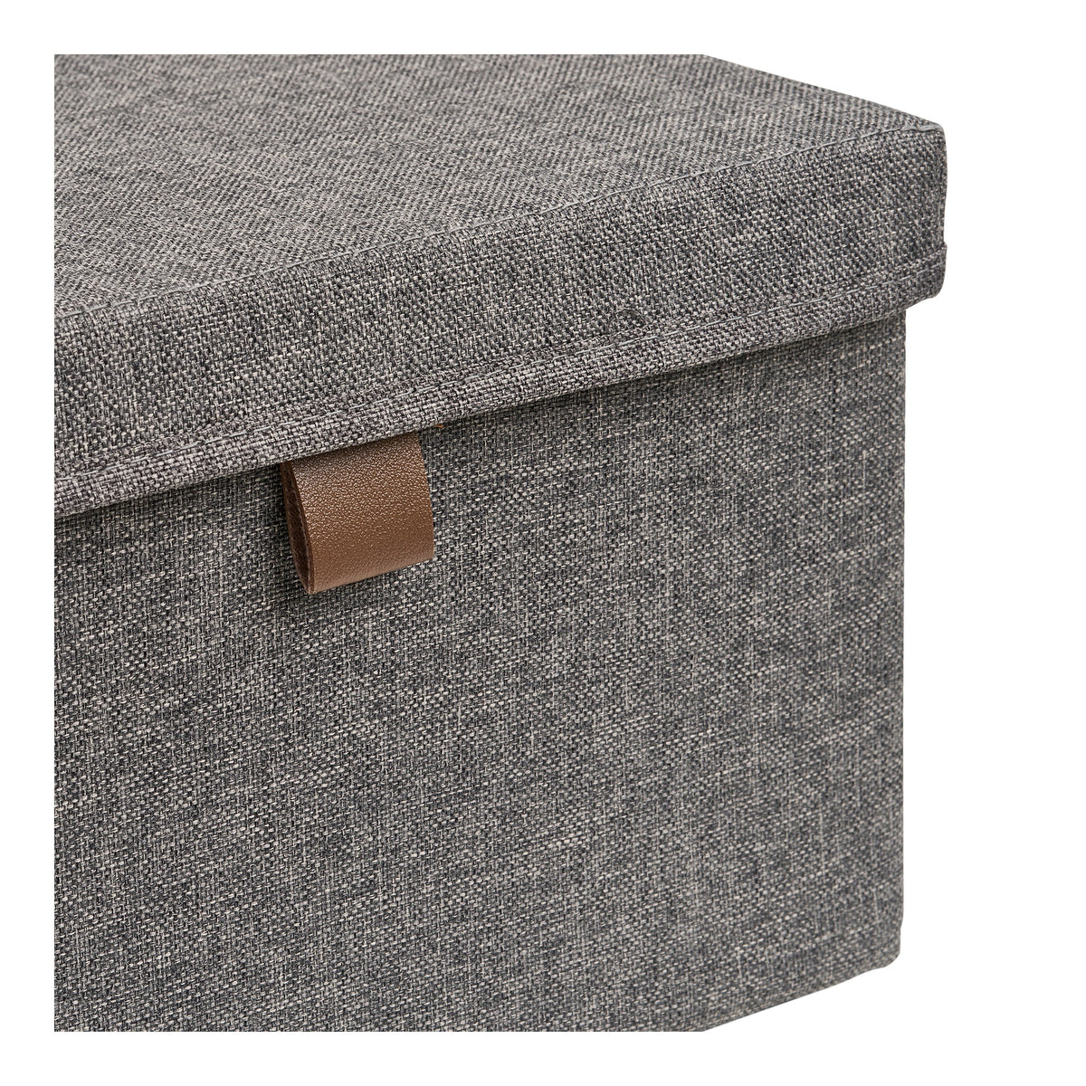 PolsterOase Möbel – Noto Aufbewahrungsboxen, 3er, Set, Dunkelgrau – Ansicht 4
