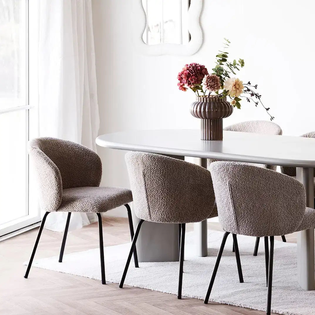 Vase aus Glas in Braun Ø27 cm – Skandinavische Deko 27 cm Höhe