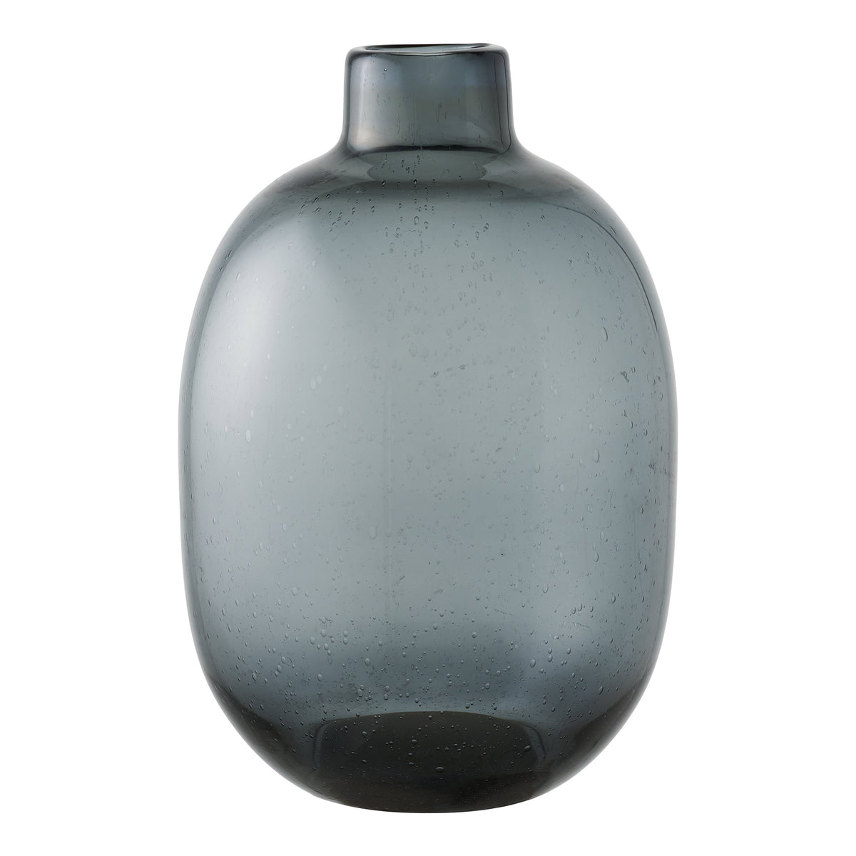 PolsterOase Möbel – Vase aus Glas, Rauchschwarz, Ø 23 cm