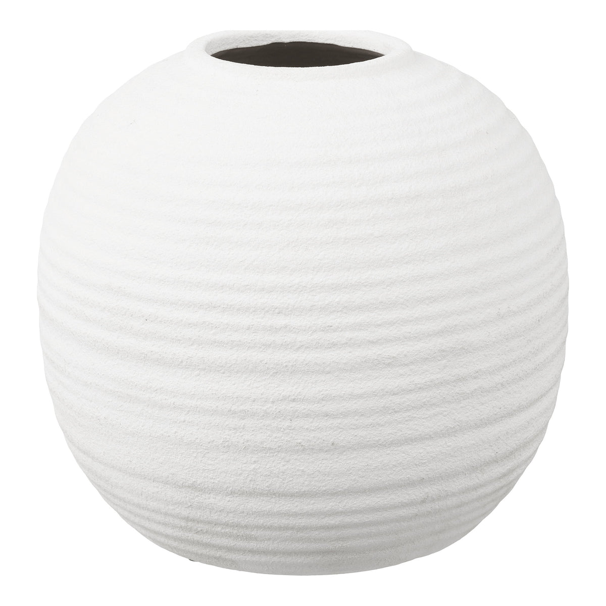 PolsterOase Möbel – Vase aus Keramik, Weiß, Ø 30 cm