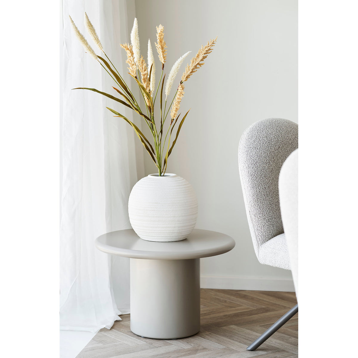PolsterOase Möbel – Vase aus Keramik, Weiß, Ø 30 cm – Ansicht 5