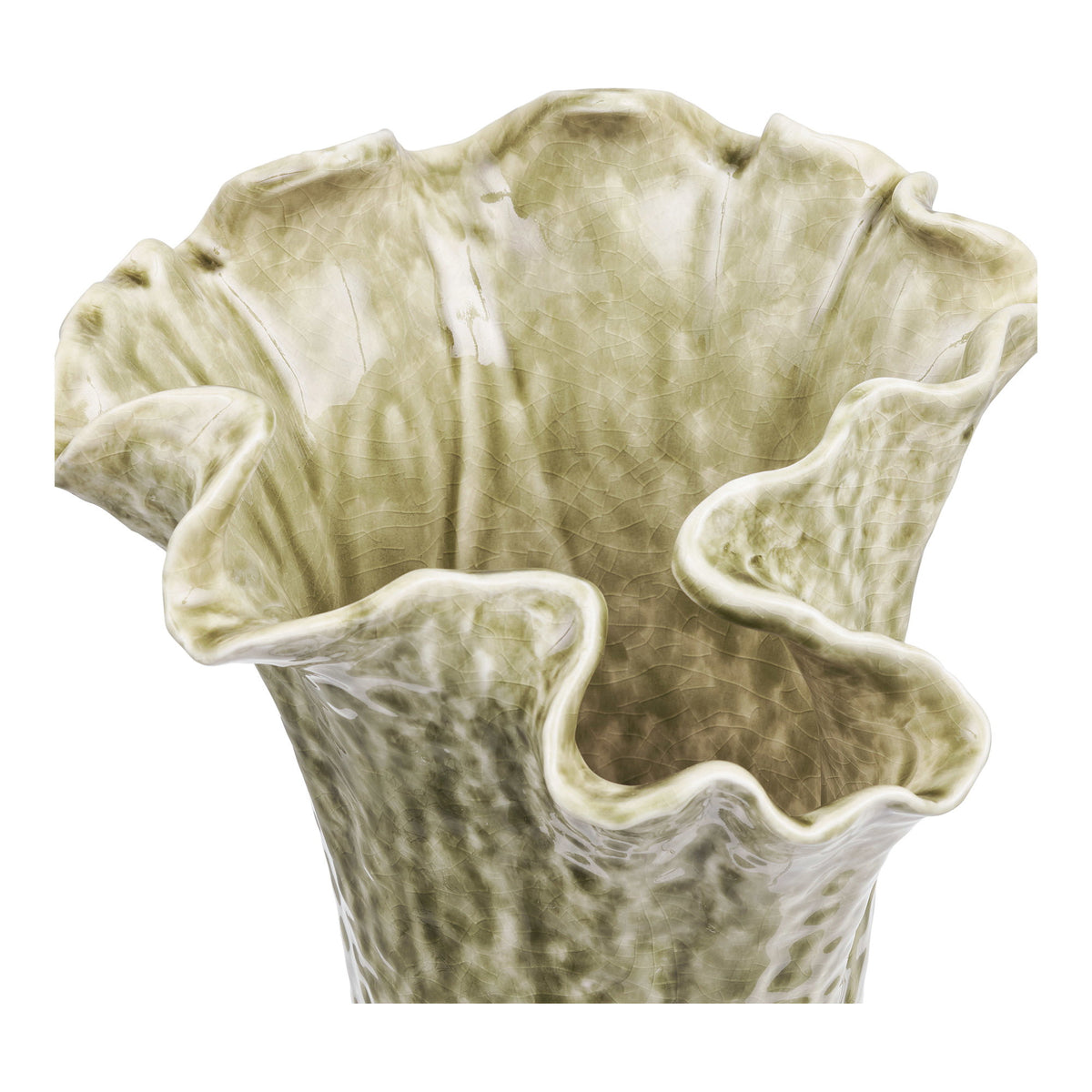 Vase Verona – Keramik, dunkler Sand, Ø 22 × 23,5 cm