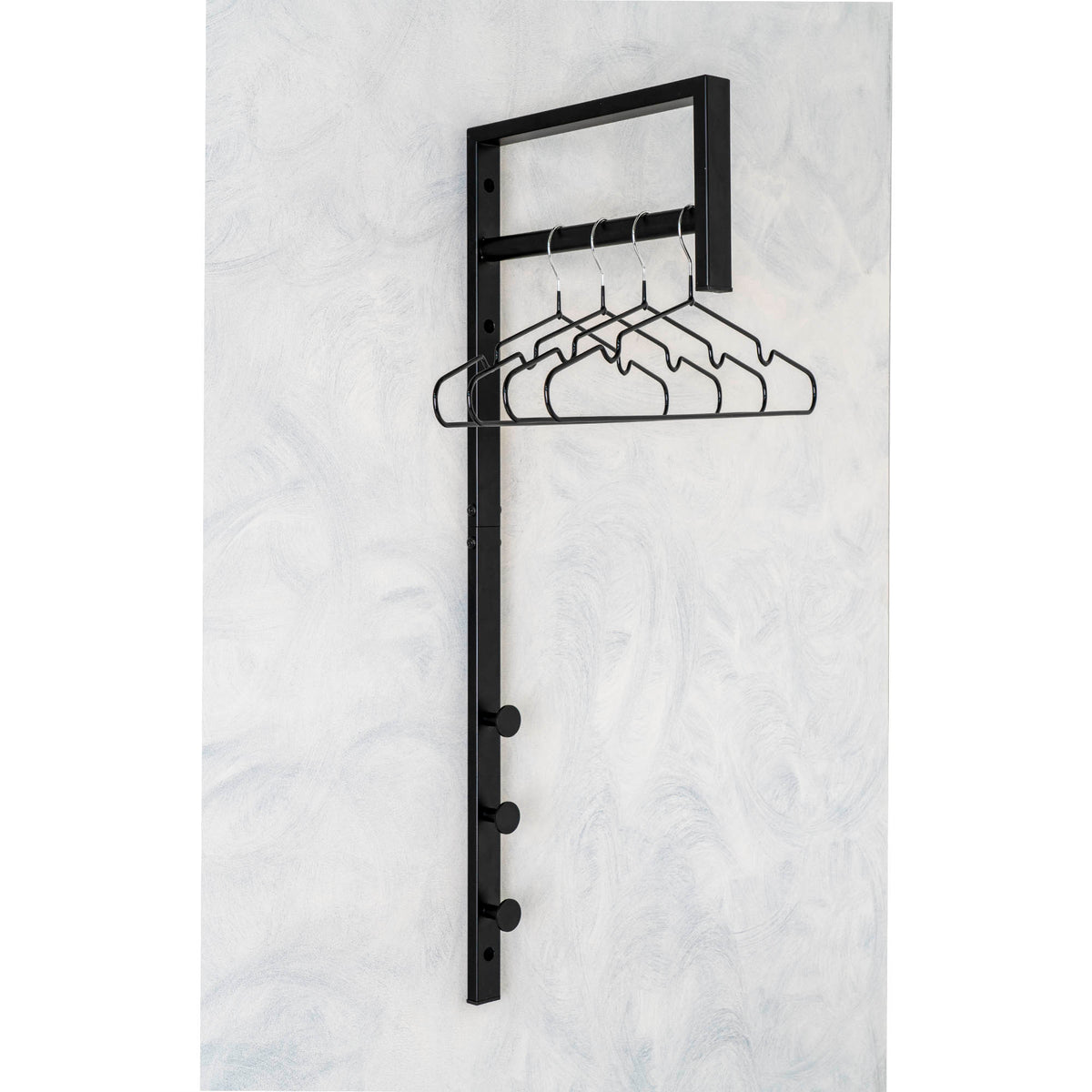 Trento Kleiderständer – Metall, schwarz, 3 × 30 × 82 cm