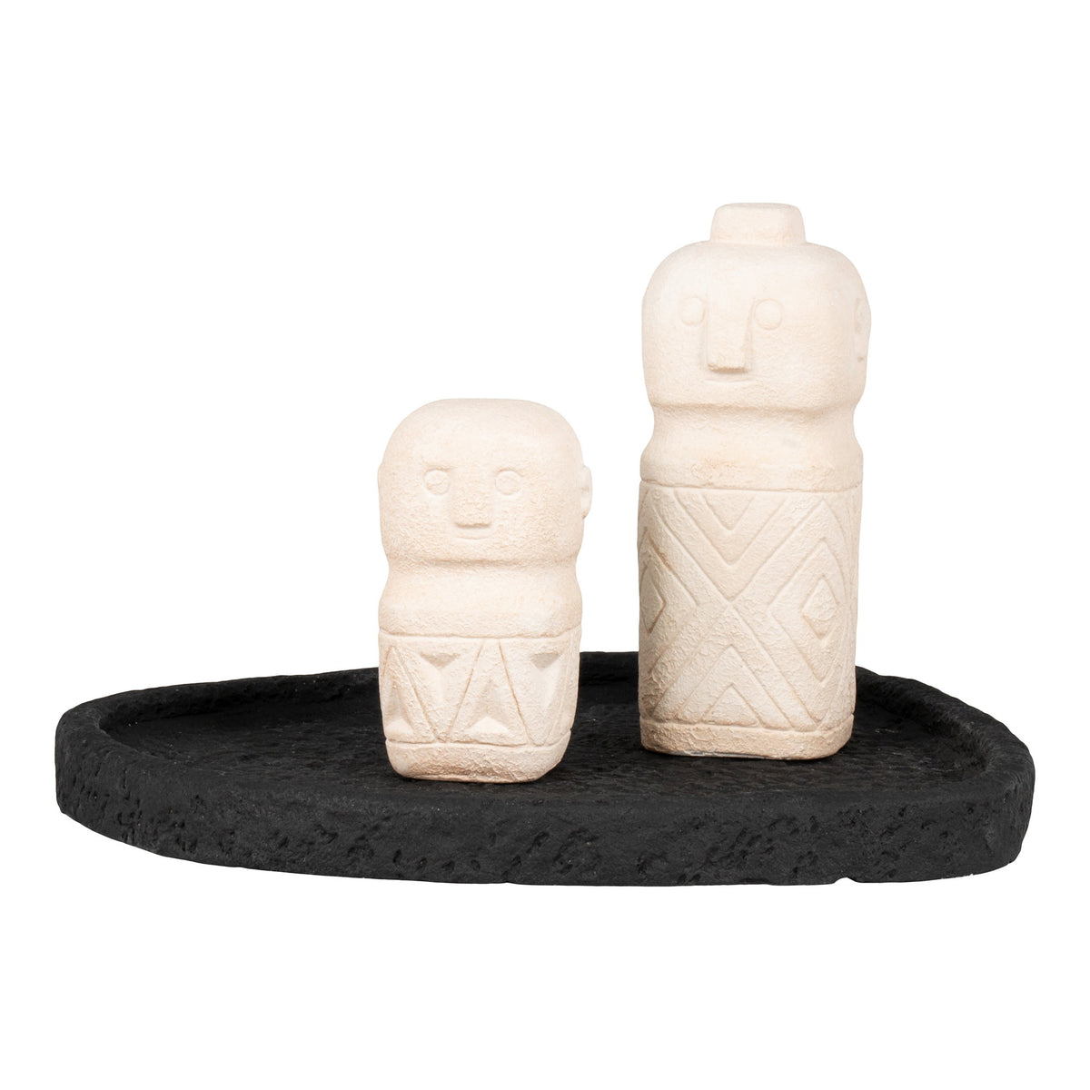 PolsterOase Möbel – Tablett aus Zement, Schwarz, 26, 5 × 26 cm – Ansicht 3