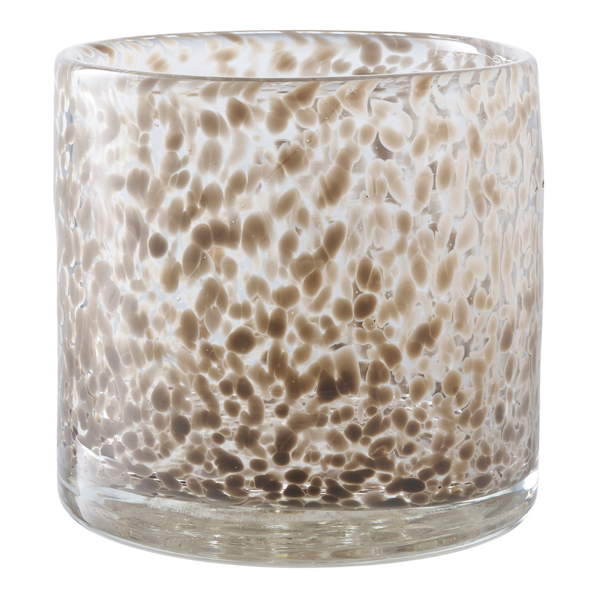 PolsterOase Möbel – Kerzenhalter aus Glas, Braun, Ø 12 cm