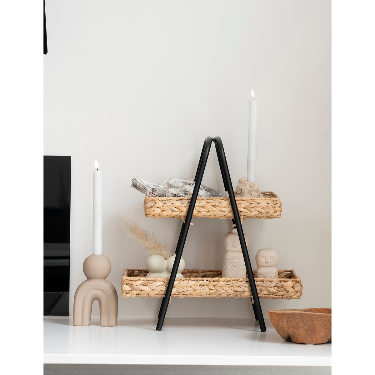 Alfaro Tablett, Natur/Schwarz