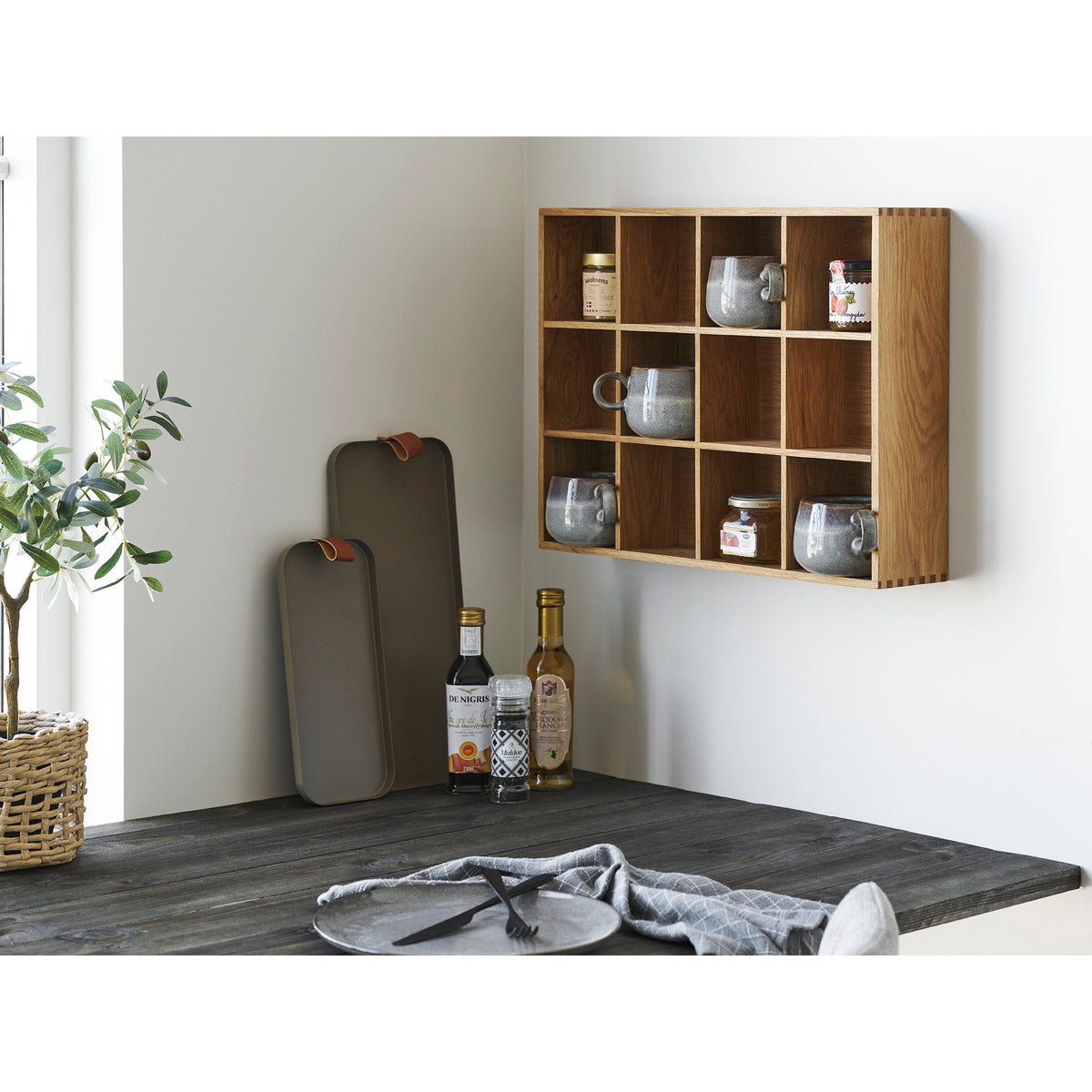 PolsterOase Möbel – Tabletts aus Stahl, 2er Set, Braun – Ansicht 6