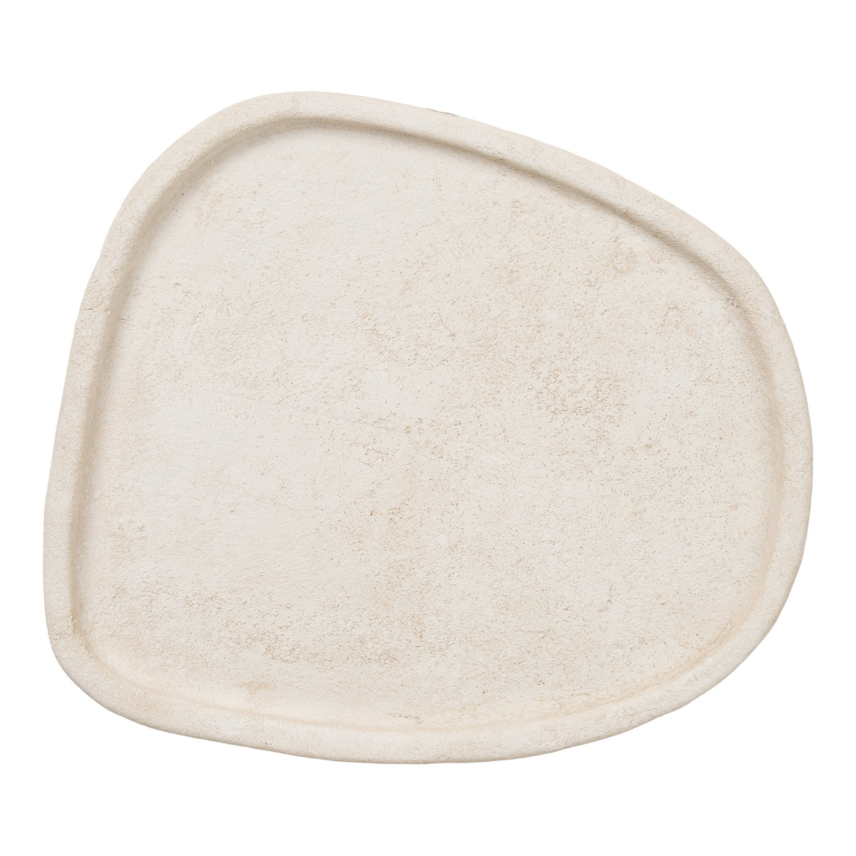 Tablett aus Zement, Beige, 35 × 30 × 2,5 cm