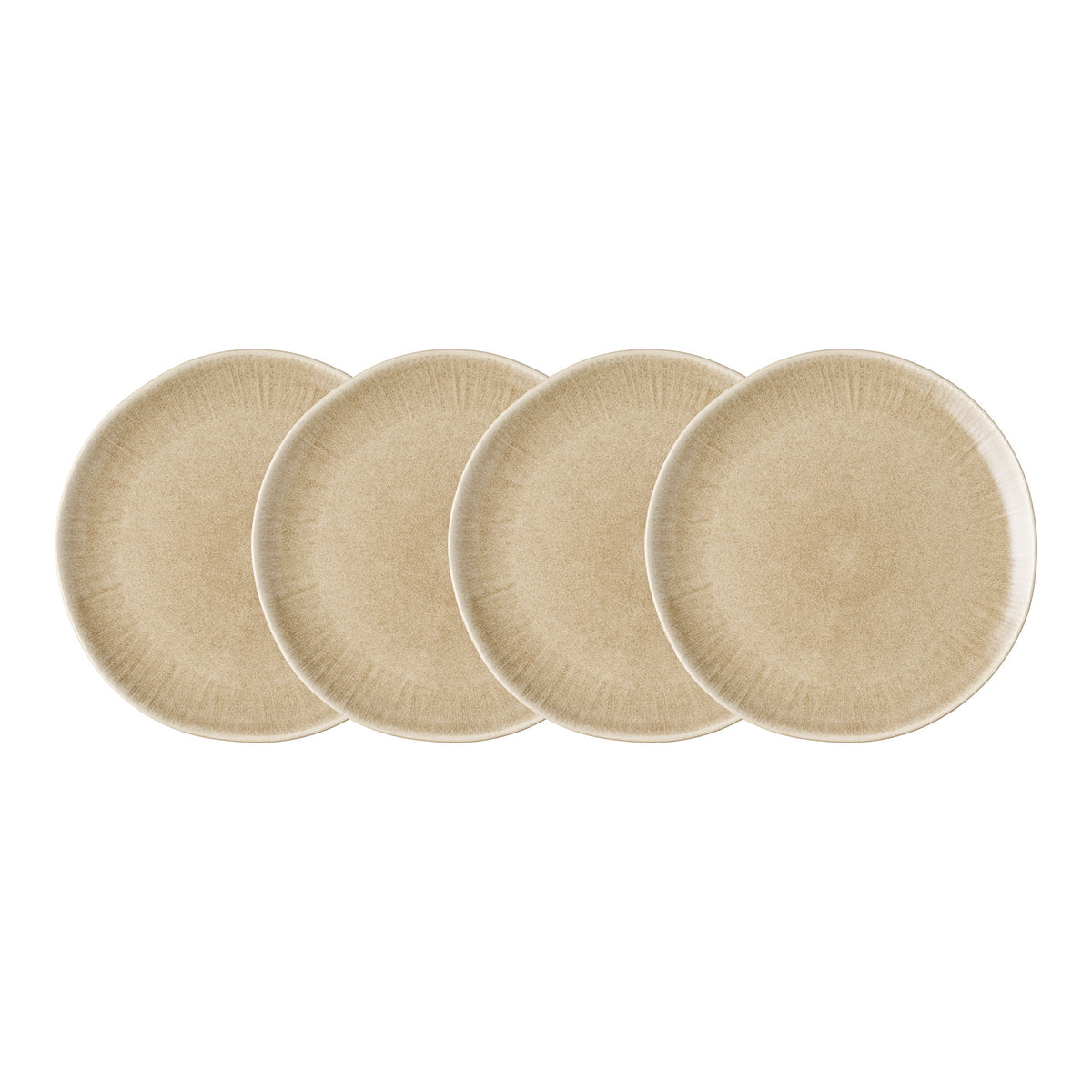 PolsterOase Möbel – Viola Speiseteller aus Keramik, 4er, Set, Beige, Ø 27 cm – Ansicht 4