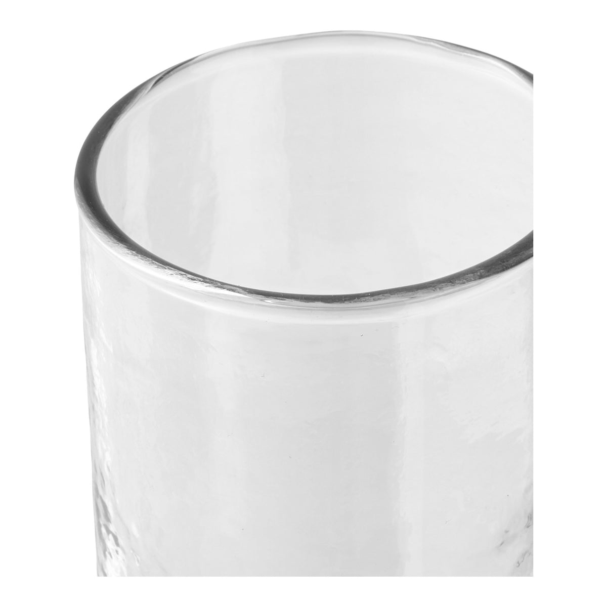 PolsterOase Möbel – Nalanda Trinkgläser aus gehämmertem Glas, 4er, Set, Klar – Ansicht 4