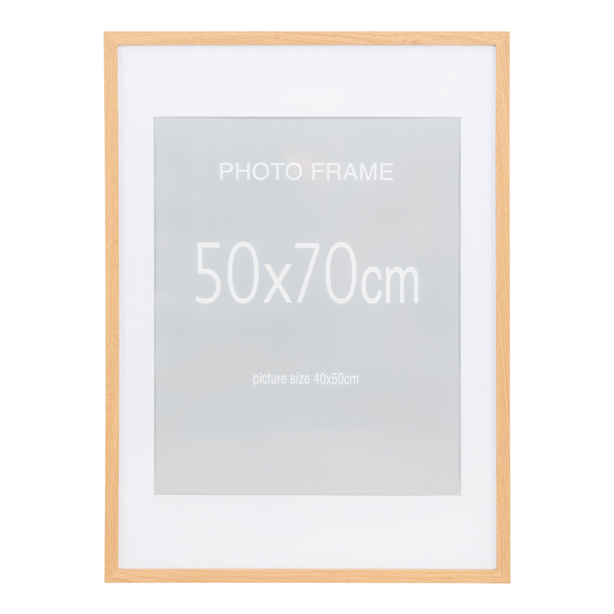 PolsterOase Möbel – Marbella Bilderrahmen aus Glas, 5er Set, Natur, 50 × 70 cm